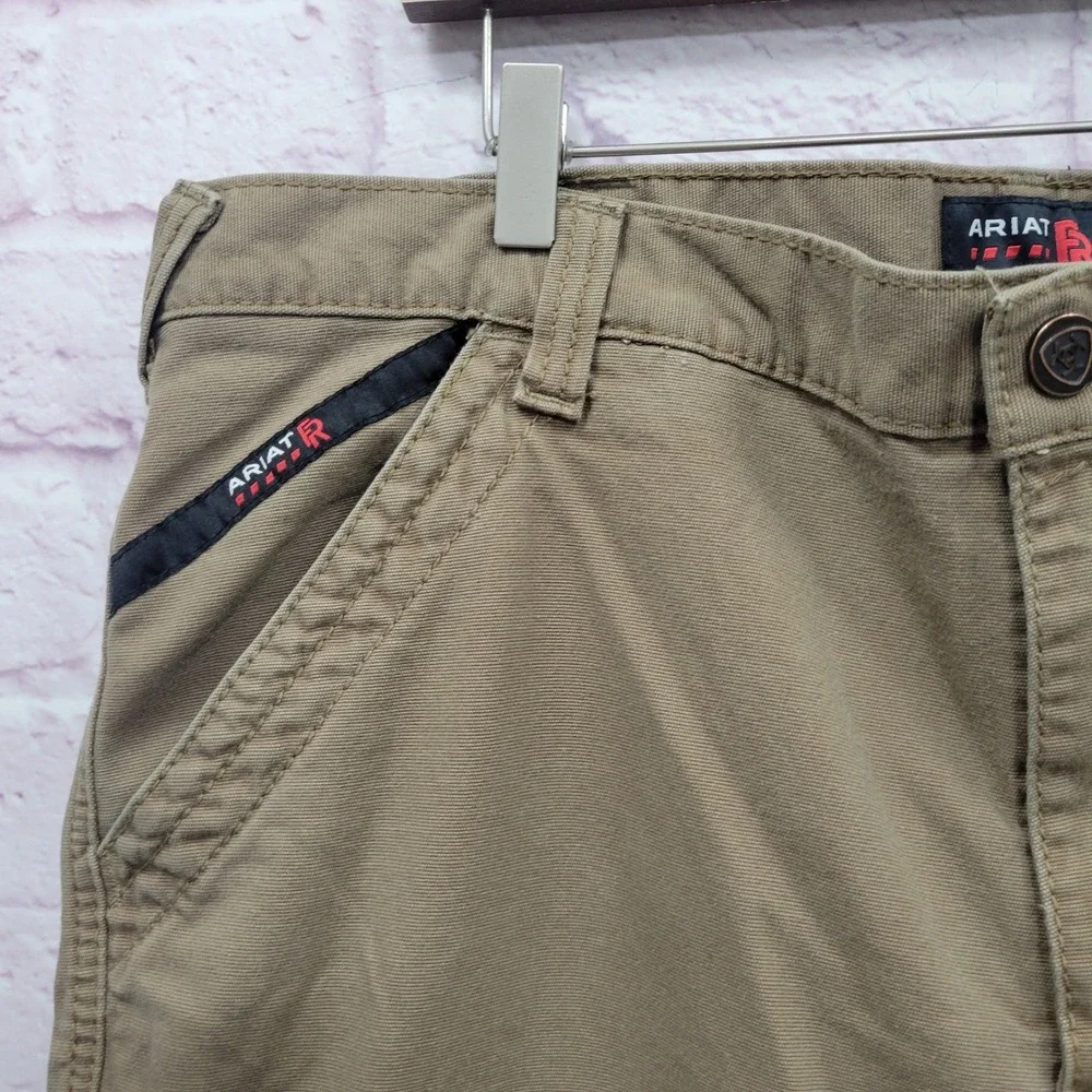 Ariat FR M5 Straight Leg Cargo Pants Mens 1X Khaki Cordura Workwear Gorpcore